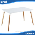 Wholesale MDF table with wood legs dining table